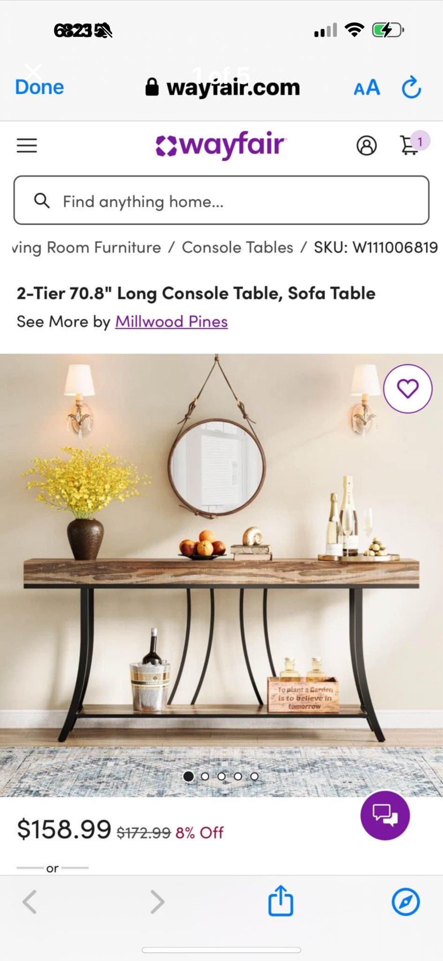 Beautiful NEW Console Table