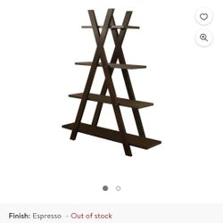 4 Tier Criss-cross Bookshelf