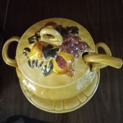 Vintage 1961 NS Gustin SOUP TUREEN AND UNDERPLATE