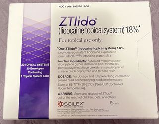 ZTlido lidocaine topical system 1.8%