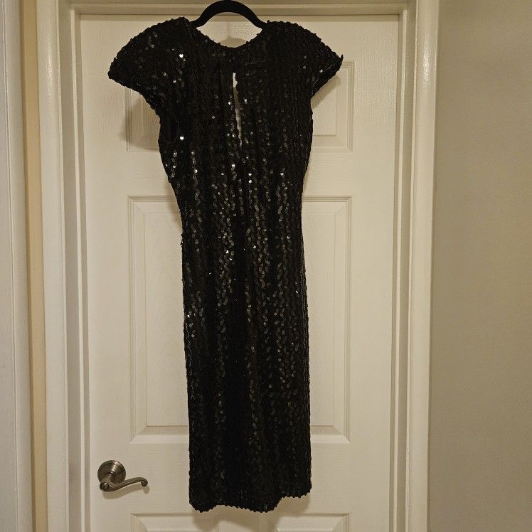 Black Sequins Dress