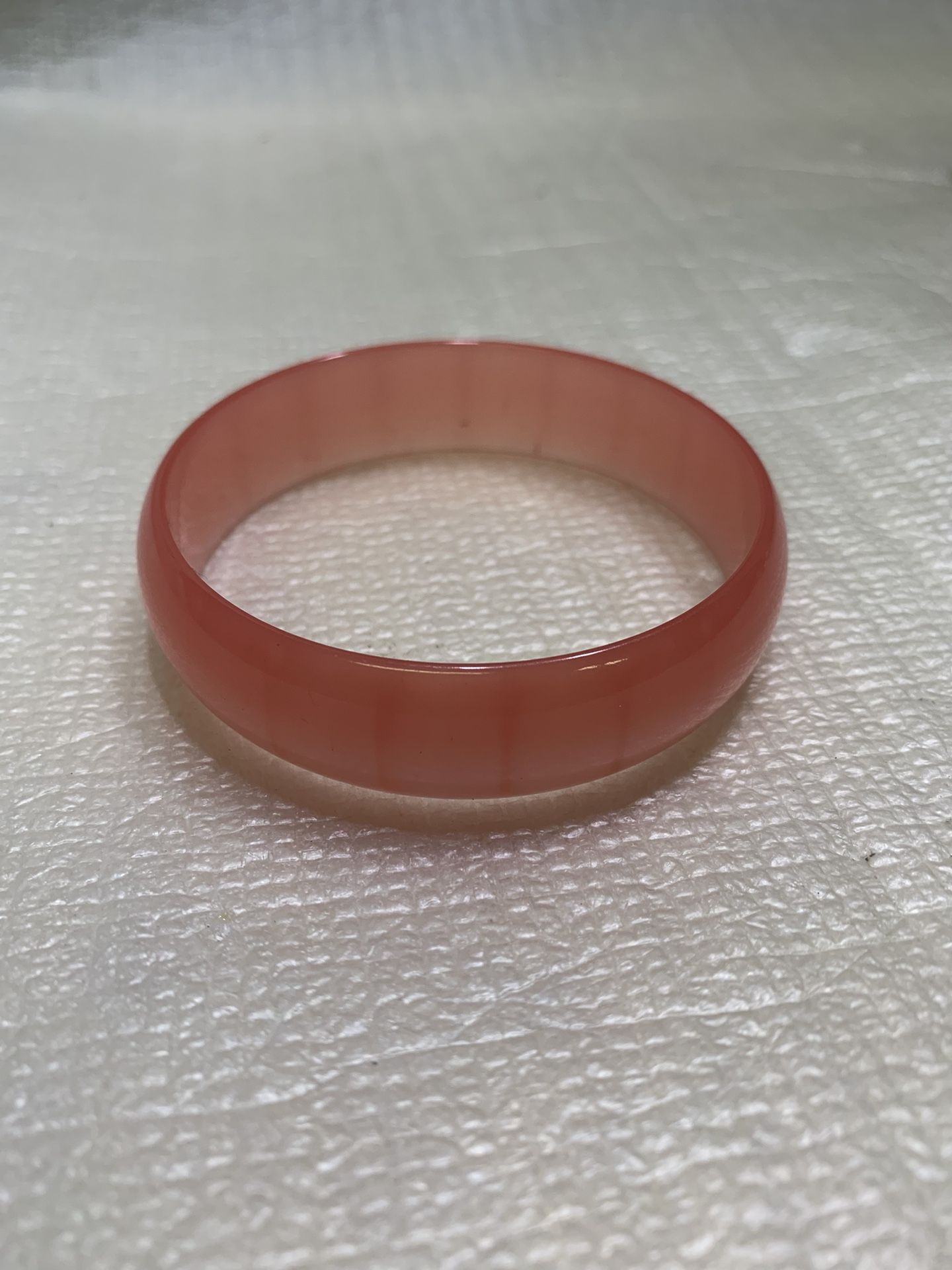 Pink Vintage Lucite Bangle Bracelet Marbled Resin Plastic 90s