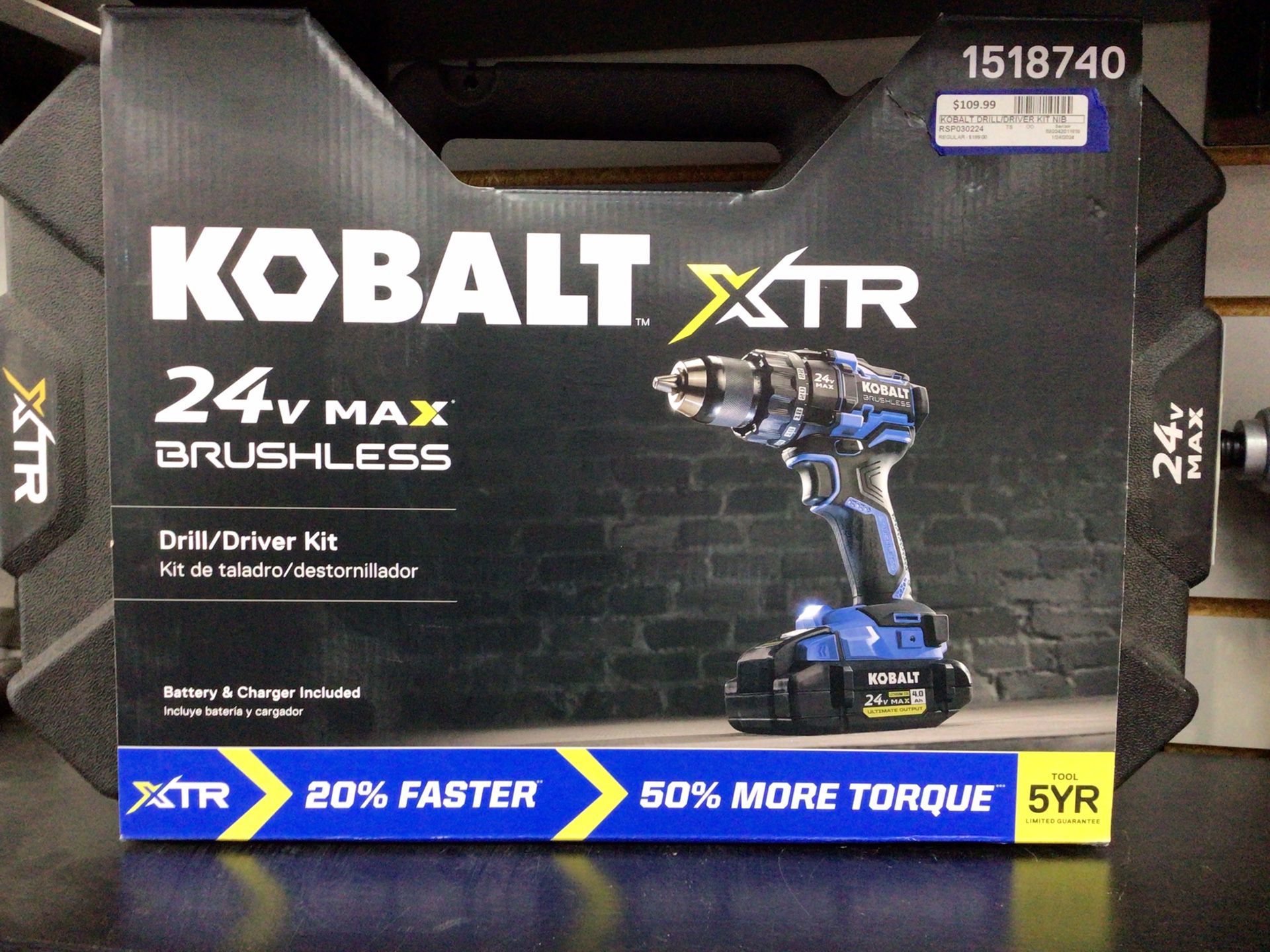 RSP030224 Kobalt XTR 24Volt Drill/Driver Kit