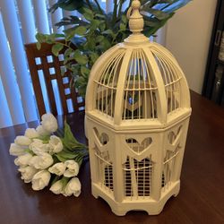 Bird Cage 20” Wooden French Vintage Decorative Hanging Bird Cage