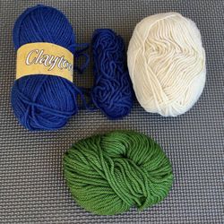 Assorted Lot of Mixed Colors Wool Acrylic Blend Yarn