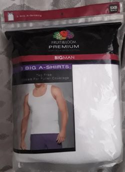 Brand new 5×B Fruit Of the Loom 3pc Big -A- Shirts Sealed Package I Have 5pks Left