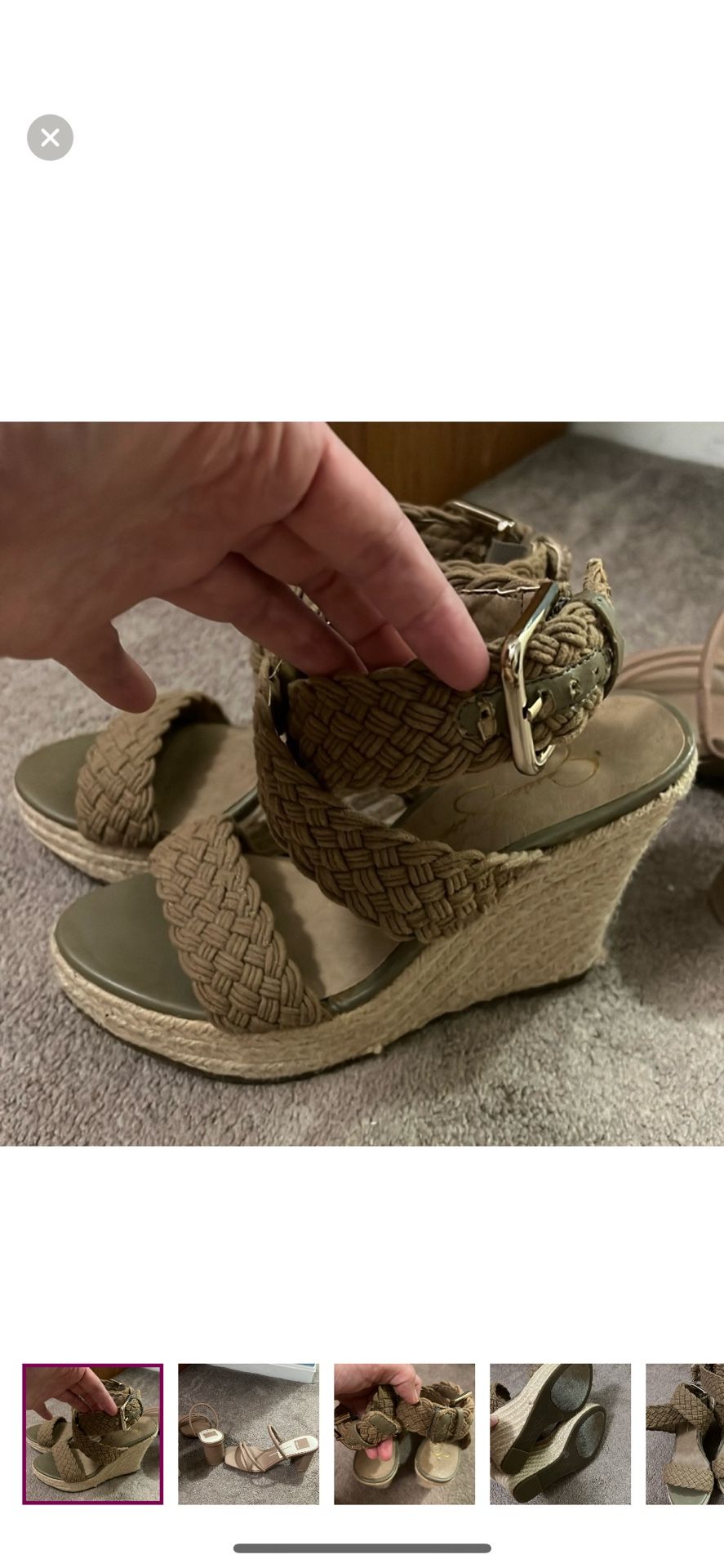 2 pair! Jessica Simpson wedge buckle espadrille platforms,Dolce Vita chunky heel