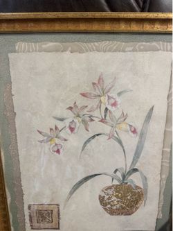 Flower framed art