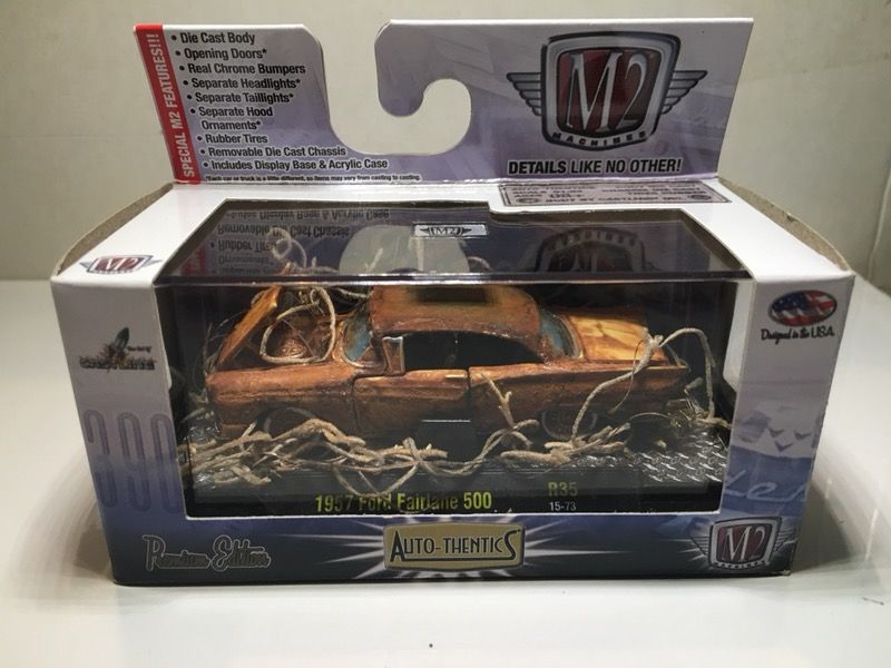 M2 Machines 1:64 scale 1957 Ford Fairlane 500 weathered junkyard