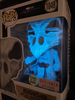 GLOW Khonshu Funko Pop *MINT* BoxLunch Exclusive Marvel Moonknight 1049 with Protector Moon Knight