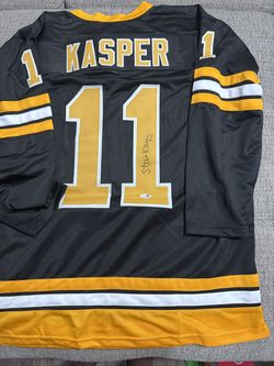 Steve Kasper Signed Autograph Custom Jersey - JSA Coa - Boston Bruins
