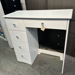 5 Drawers Vanity Desk Available In Different Colors 