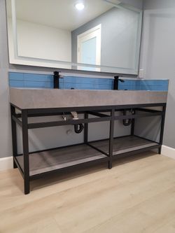 Master or guest bathroom double sink