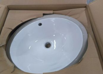 18" OVAL PORCELAIN UNDERMOUNT BATHROOM SINK