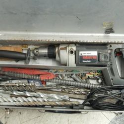 BLACK & DECKER 5036 HEAVY DUTY INDUSTRIAL HAMMER DRILL 1/2" VSR HAMMERDRILL + BITS + CASE B&D