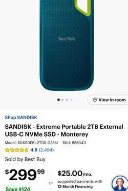 SanDisk Extreme Portable SSD 2TB USB-C