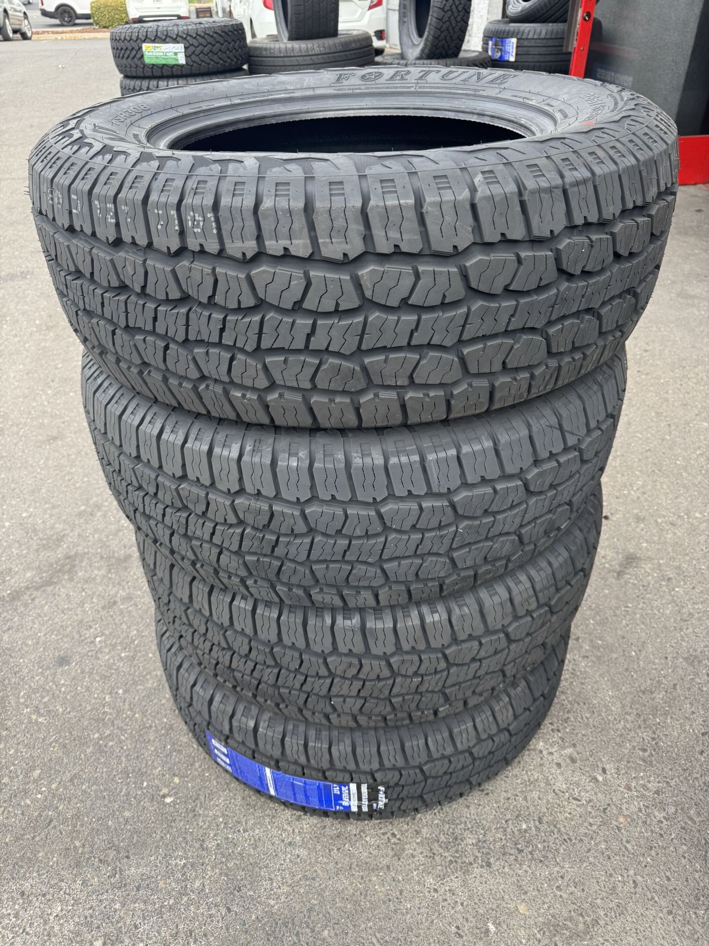 265/70R17 SET OF 4 ALL TERRAIN TIRES WITH INSTALLATION AND BALANCING