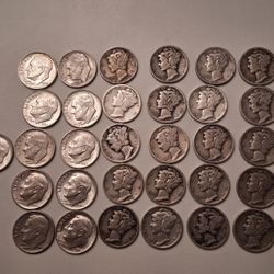 90% Silver Dime Lot 