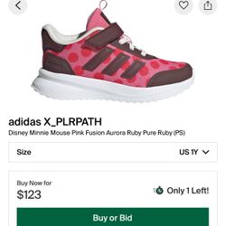 Girls  Size 1 Minnie Adidas 
