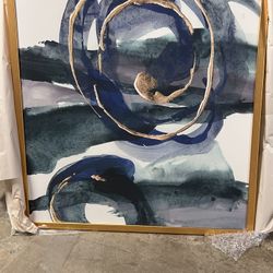 Metallic Indigo & Gold III