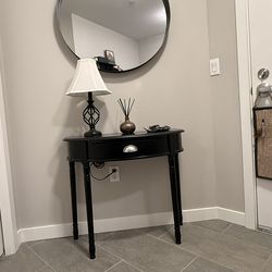 Wooden console entryway table with drawer