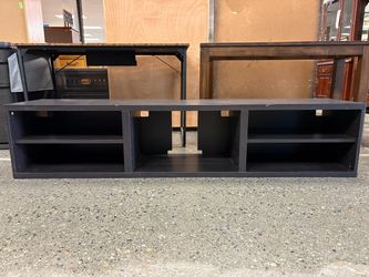 Black 3-Cubby Media Stand