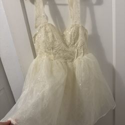 Lulus Sequin Tie Strap Mini Dress