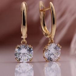 585 natural Zircon Earrings for Women