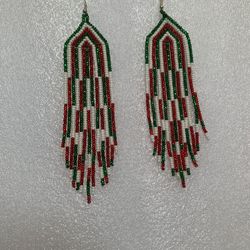 Aretes Artesanales De Chaquira Cinco De Mayo