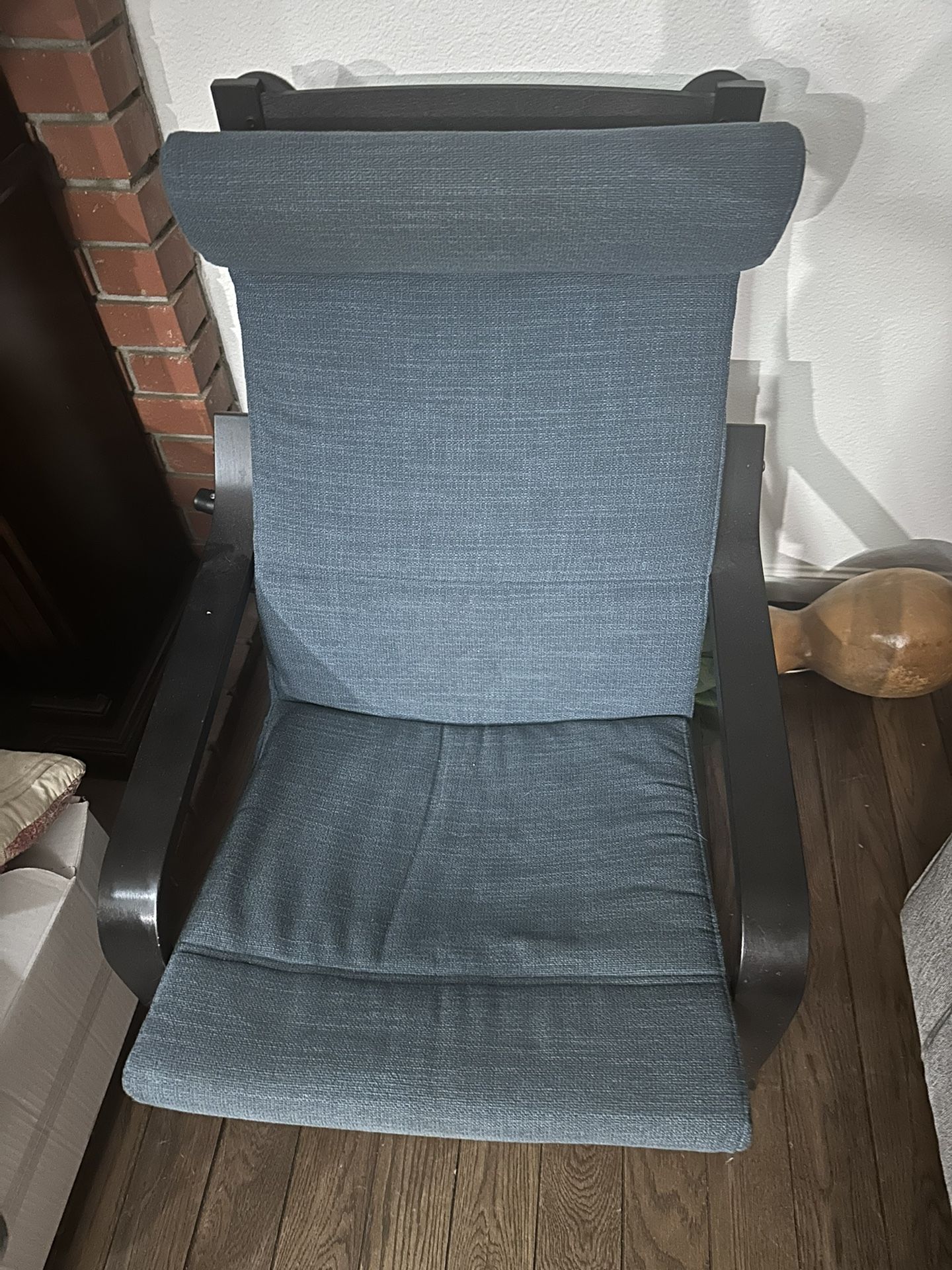 Blue IKEA Chair & Cushion