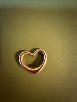 10k Rose Gold Floating Heart Charm