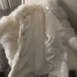 White fur coat