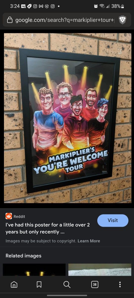 Markiplier Your Welcome Tour Poster Sealed