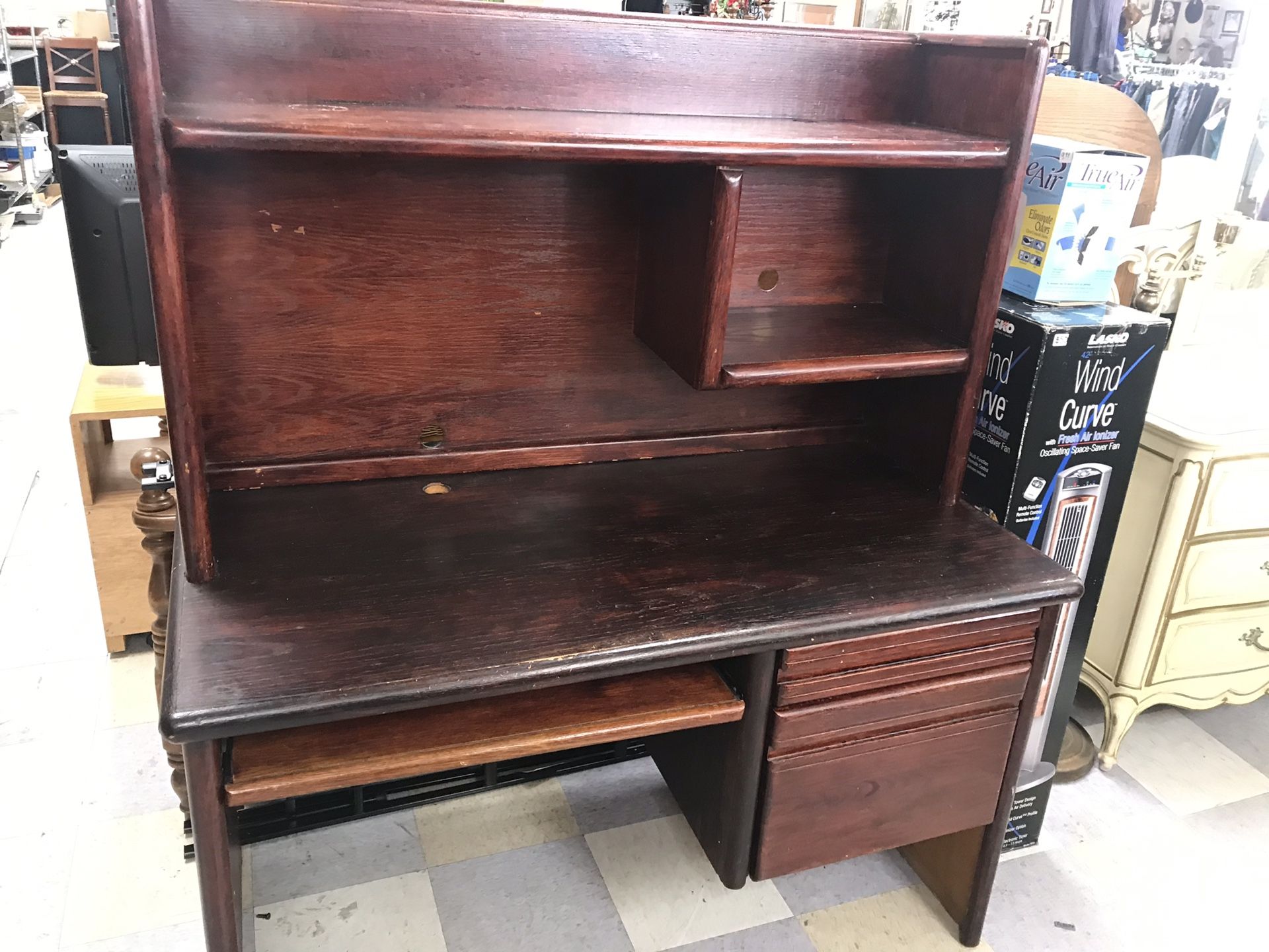 Desk with hutch
