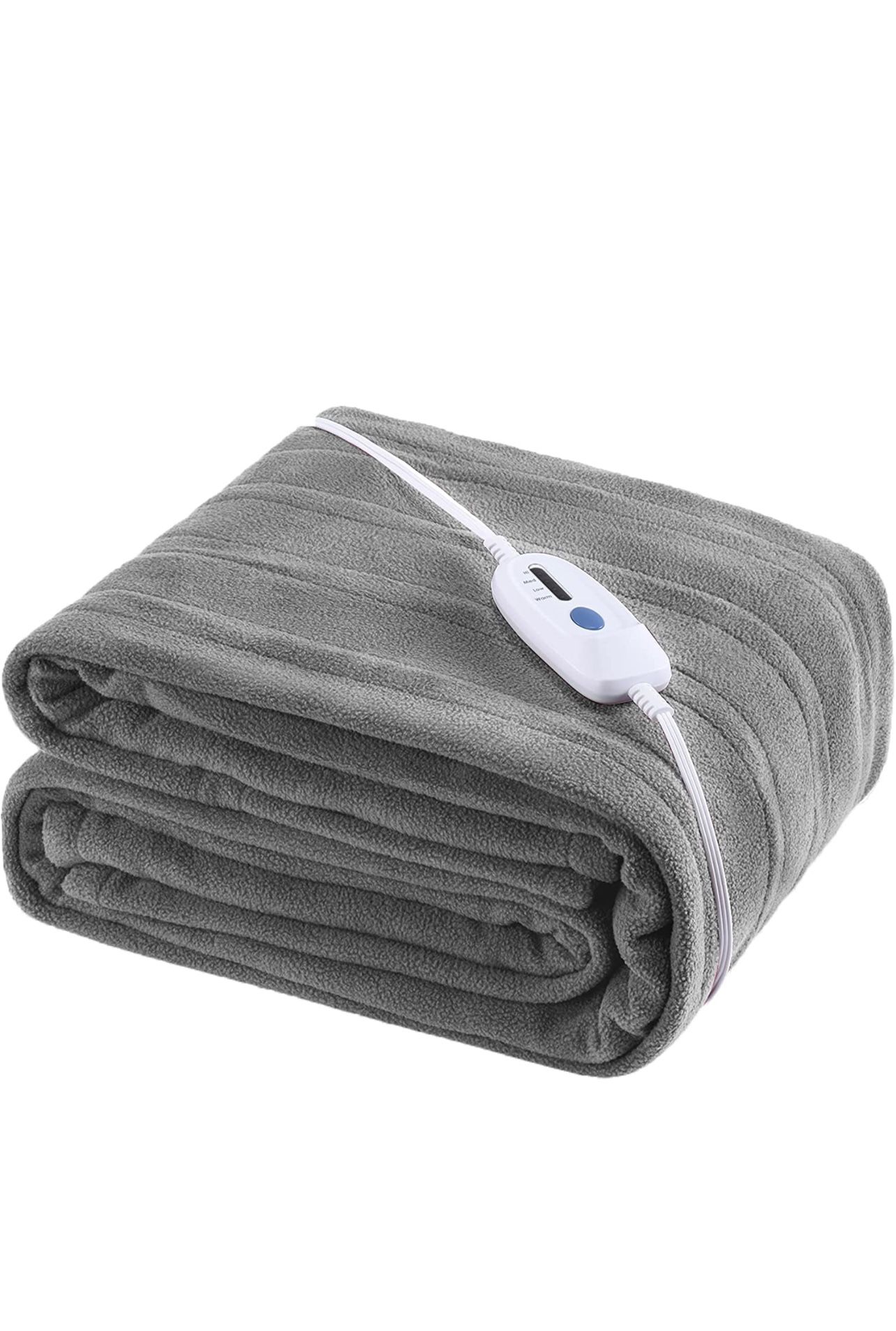 Electric Heated Blanket Twin Size 62"x84" Home Bedding Use Controller with 4 Heating Levels and  9 Hours Auto Shut Off Soft Fleece Machine Washable -G