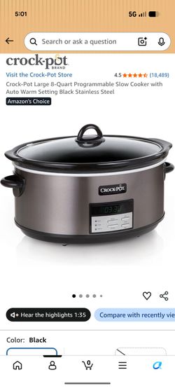 New Unopened 8qt Crock Pot