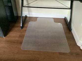 Downsizing - Sturdy Z shaped black glass top desk
