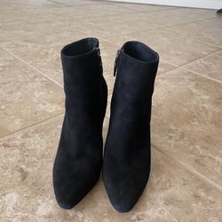 Black Suede Booties 