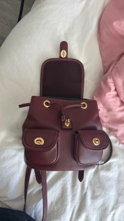 Leather COACH mini backpack