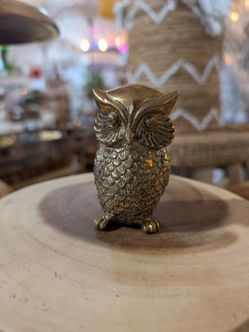 Brass Owl Figurine