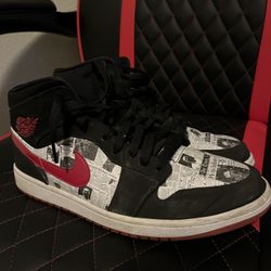 Air Jordan 1 Mid “Newspaper Air Times” Size 11