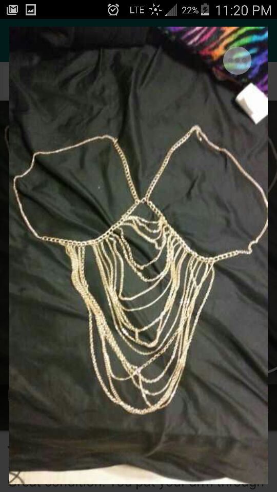 Thick heavy gold body chain