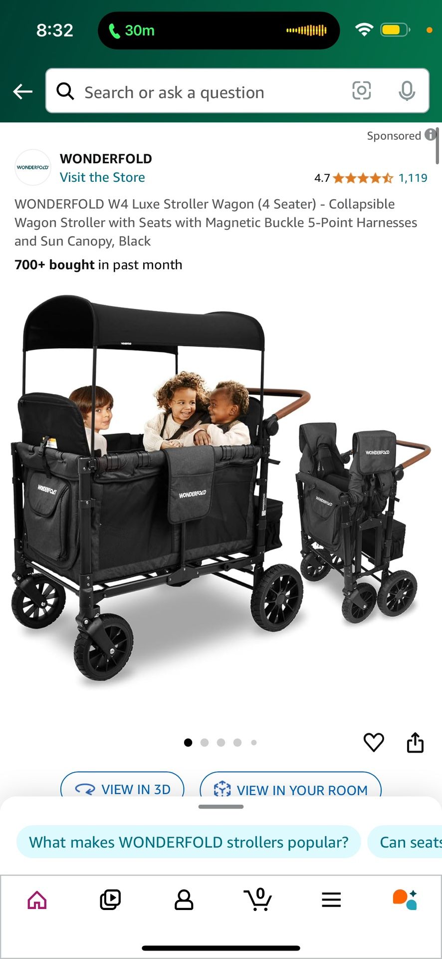 Wonderfold Wagon w4 luxe stroller wagon