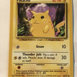 PIKACHU - Base Set - 58/102 - Common - Pokemon Card - Unlimited Edition - Topoader