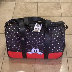Mickey Mouse Rolling Luggage / Duffle Bag / Carry On - Disney BioWorld 20” - NEW