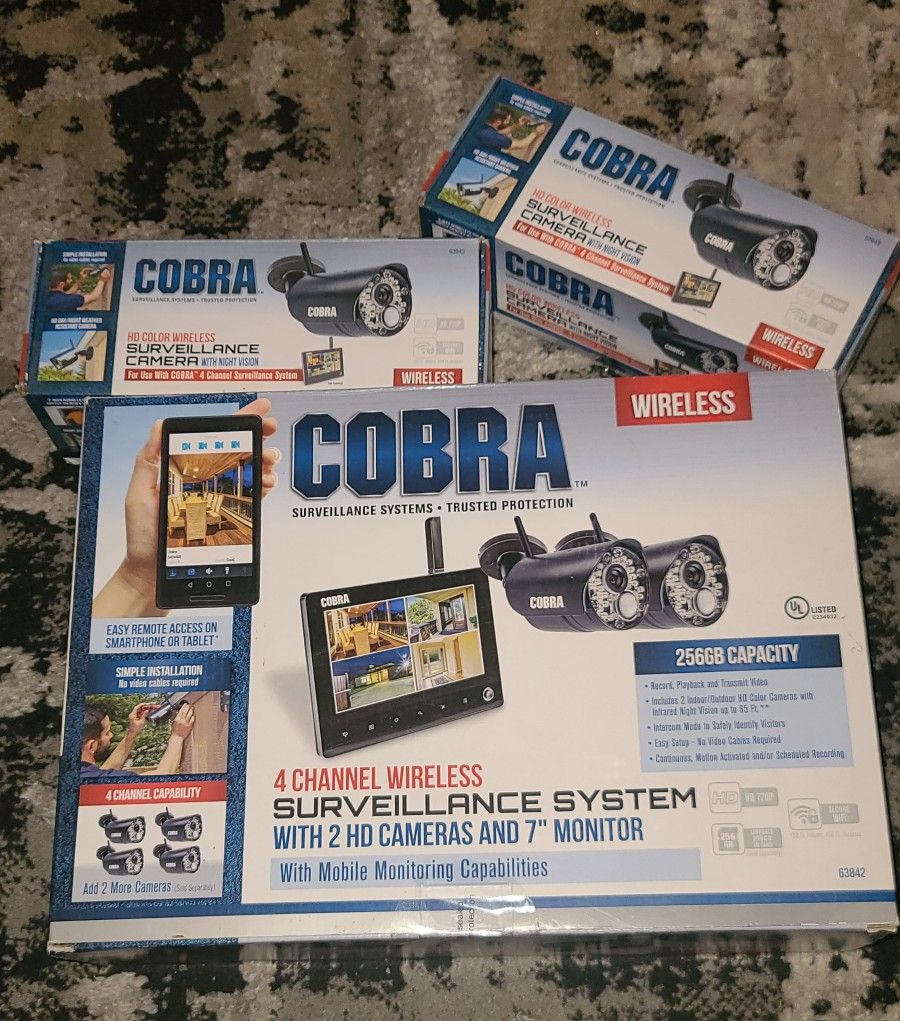 Channel Wireless Cobra Surveillance System 63842 Harbor Freight