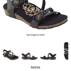 Aetrex braided leather sandals (size 9)