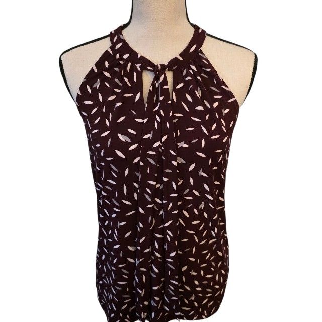 Women's Banana Republic Sleeveless Blouse Halter Size Small Maroon