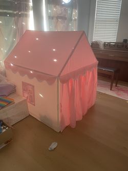 1pc Kids’ Princess Tent for Girls, Indoor/Outdoor Interactive Birthday Party Playhouse