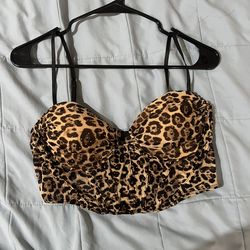 Leopard Print Corset Top